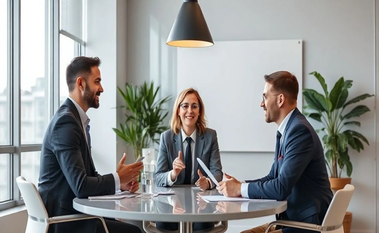 Modern negotiation office